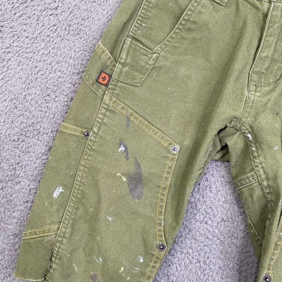 Dovetail Workwear Maven Slim Short Women’s 00 Green Grunge Cut Off - Picture 3 of 9